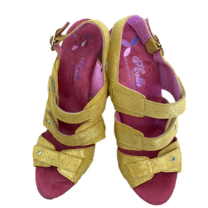 Helle shimmer gold sandals. NWOB